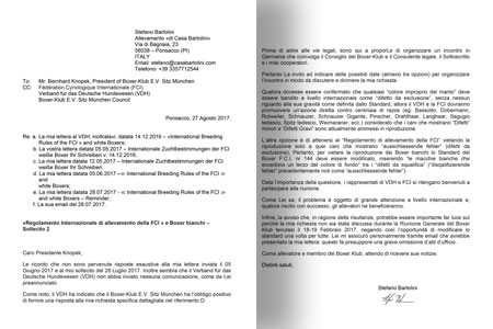 Lettera al Boxer-Klub München
