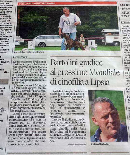 Stefano Bartolini giudice al Mondiale di Lipsia
