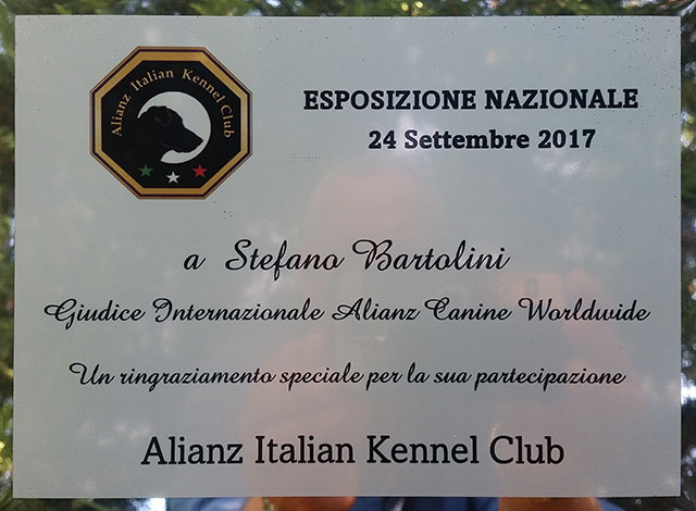Stefano Bartolini giudice Alianz Italian Kennel Club