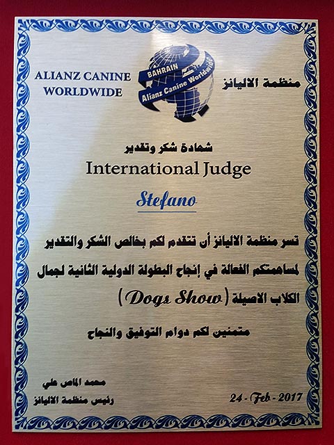 Stefano Bartolini giudice in Bahrain