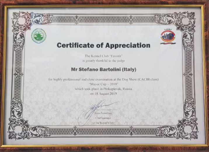 Stefano Bartolini giudice a Prokoviesk (Russia)