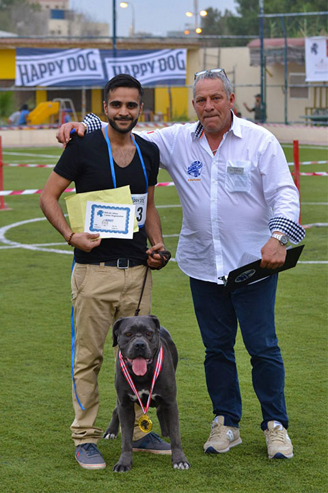 Stefano Bartolini giudice al Dog Show del Bahrain 2018